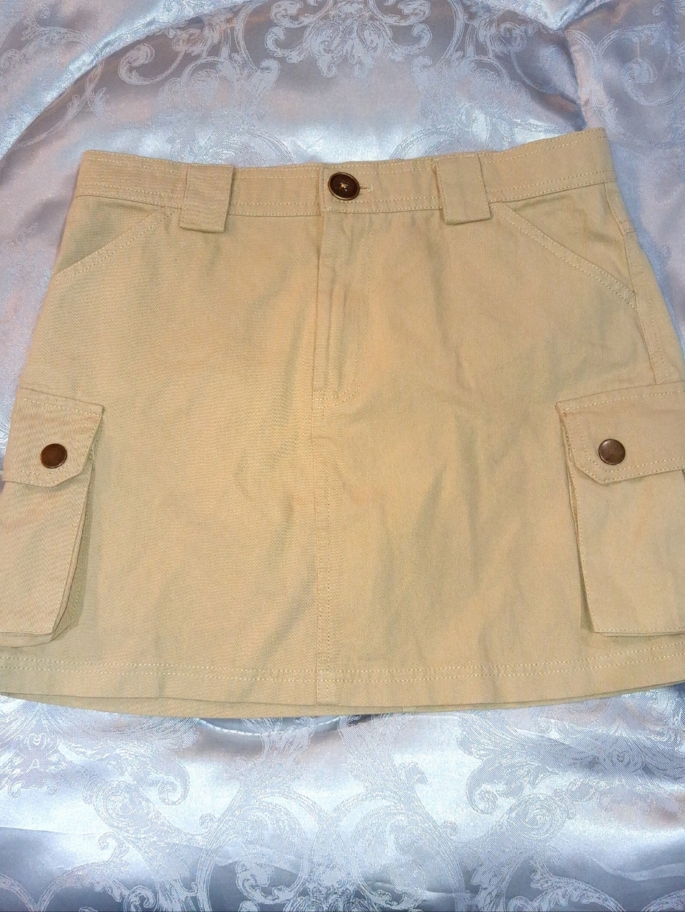 Princess Polly Lydie Cargo Mini Skirt in beige Size 4 New Small Nwt - Picture 5 of 9